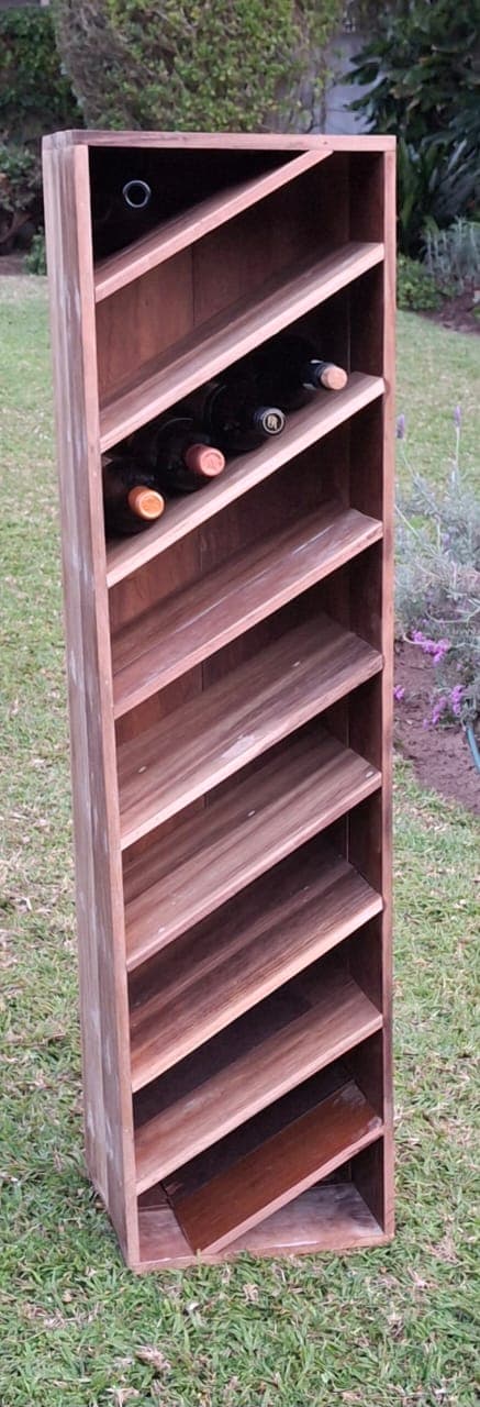 Sturdy timber wine rack
